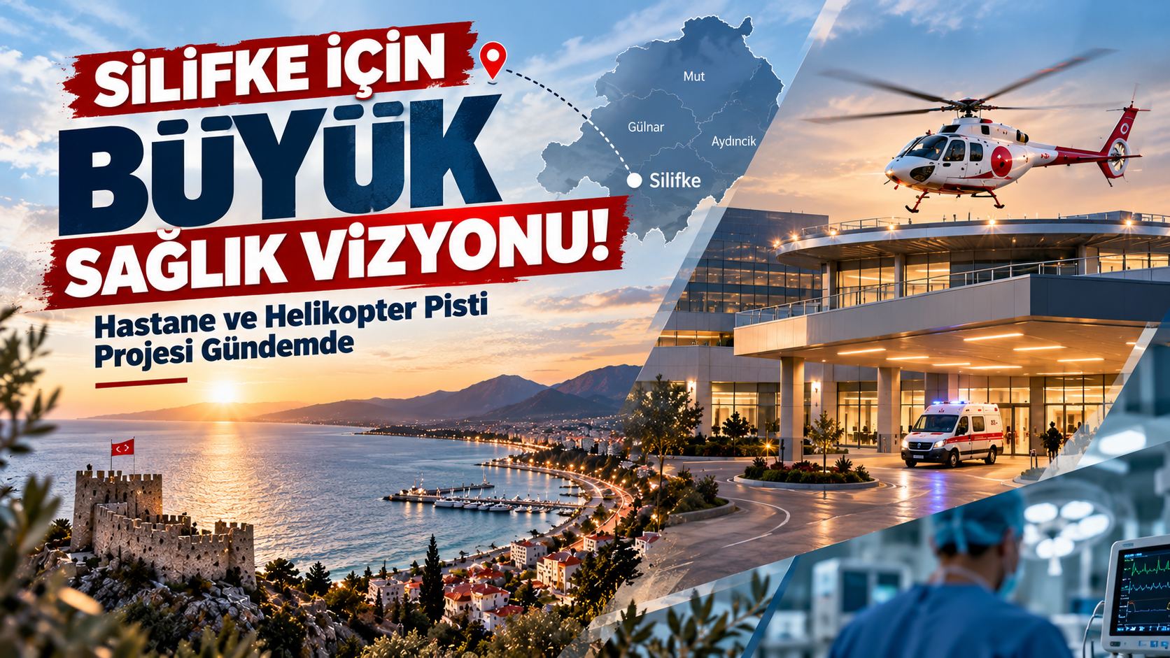 Silifke İçin Büyük Sağlık Vizyonu! Hastane ve Helikopter Pisti Projesi Gündemde