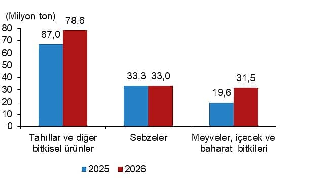 2026 Bitkisel Üretim Tahmini: Meyve ve Tahıl Artışı Öngörülüyor